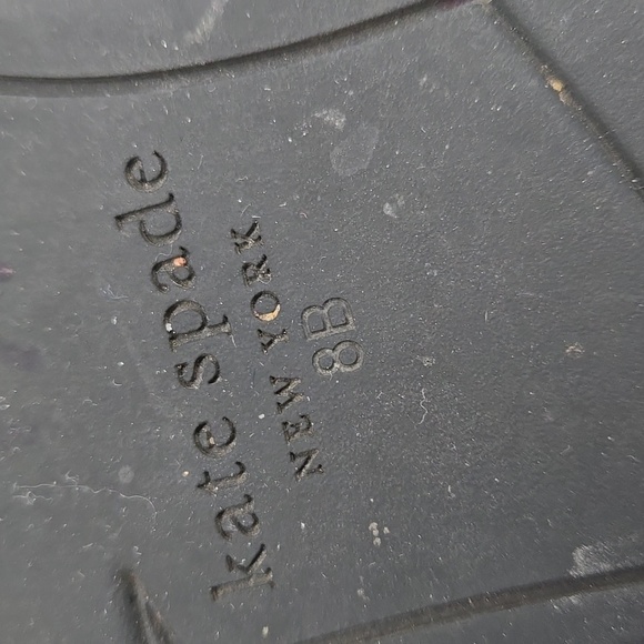 Kate Spade Black Leather Slides 8 - Picture 4 of 5